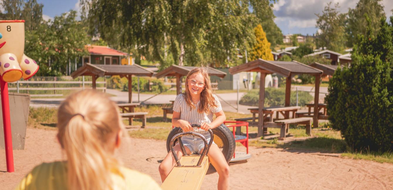 Lekpark på Björkbacken i Småländska Vimmerby