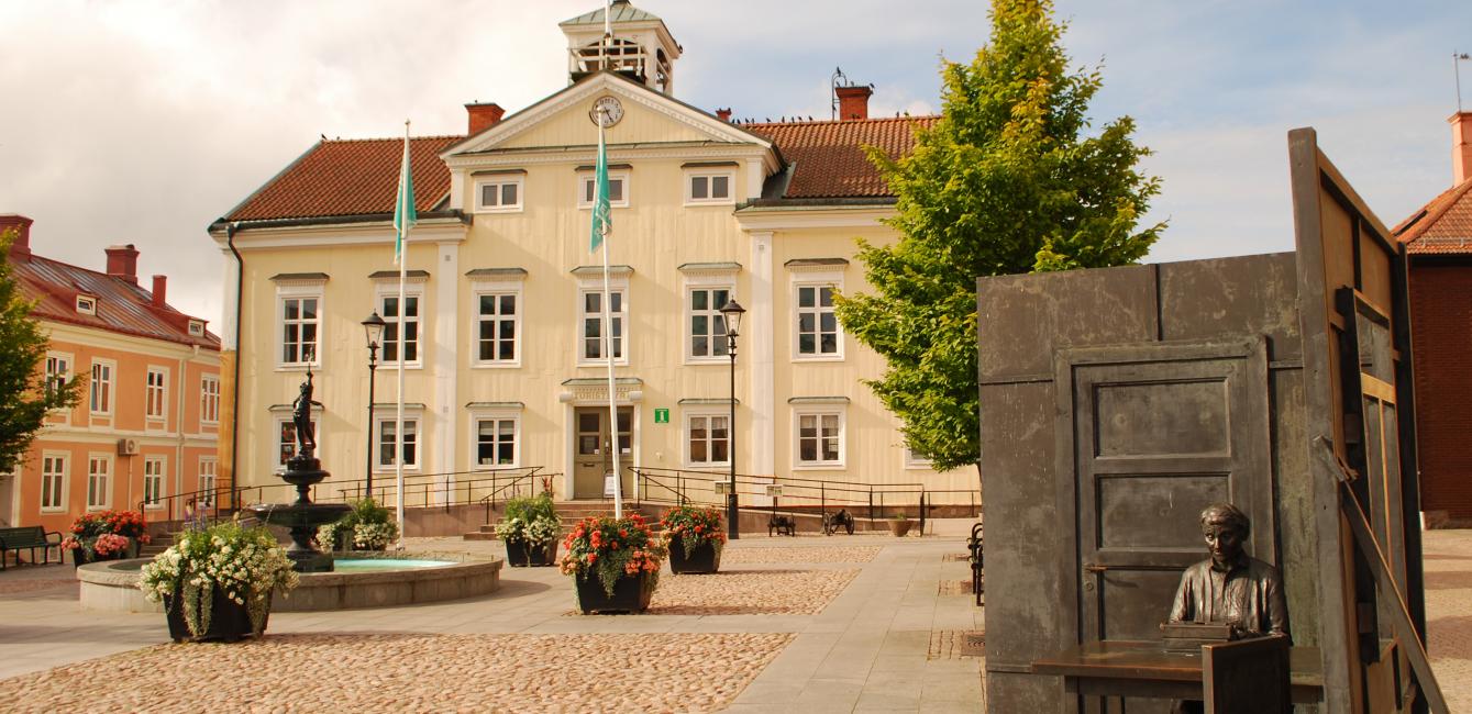 The tourist office in the center of Vimmerby